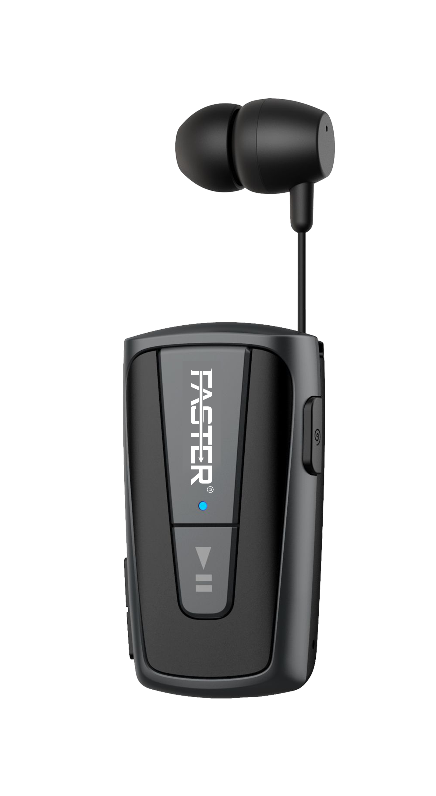 FASTER R12 Pro Retractable Bluetooth Headset Clip-on Earbuds