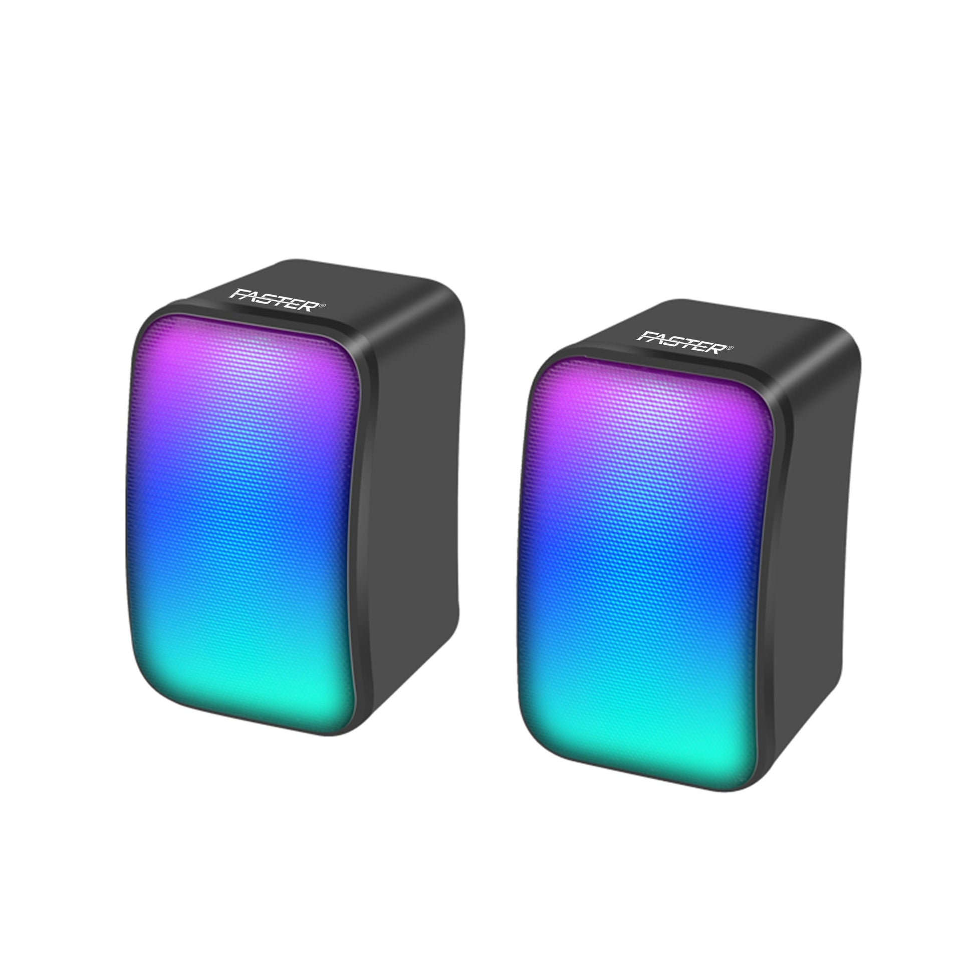 Faster Speaker for PC - Usb 2.0 Speaker, Rgb Mini PC Gaming Speakerd