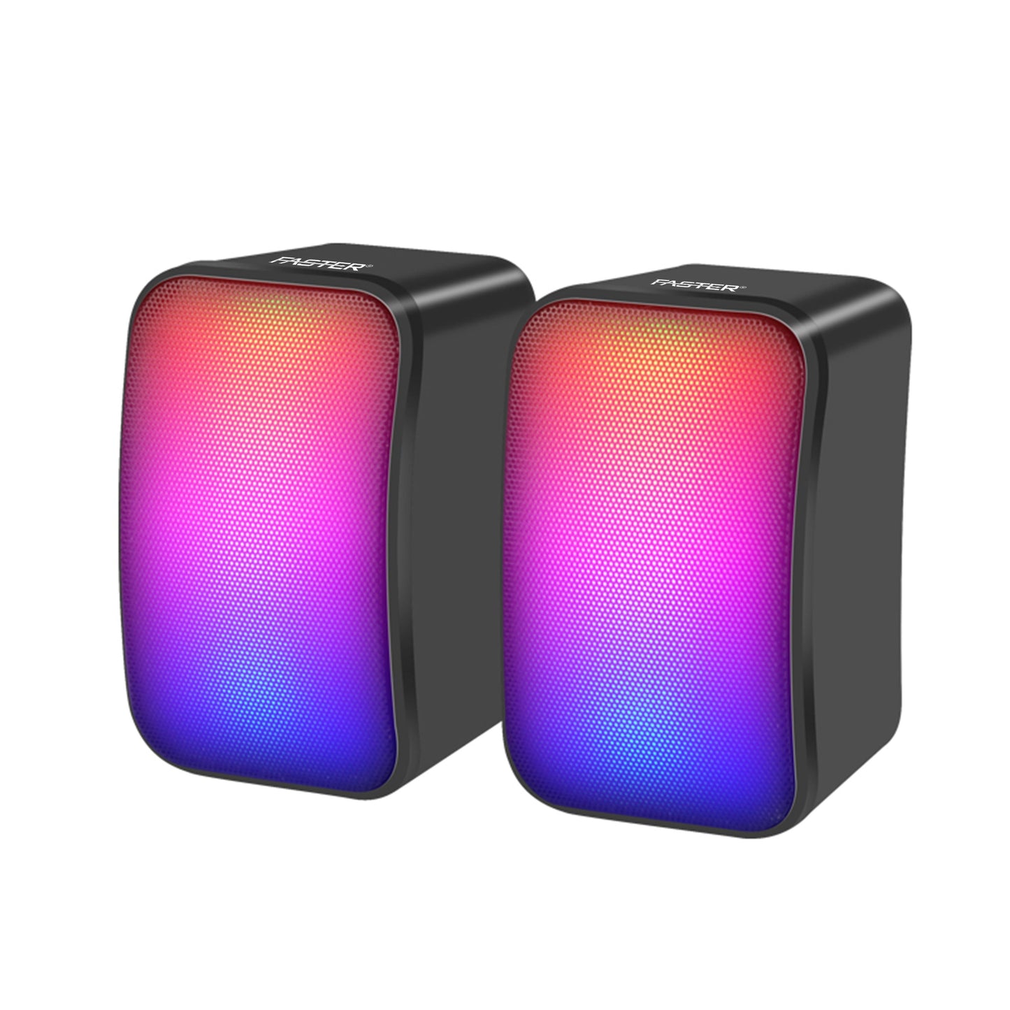 Faster Speaker for PC - Usb 2.0 Speaker, Rgb Mini PC Gaming Speakerd