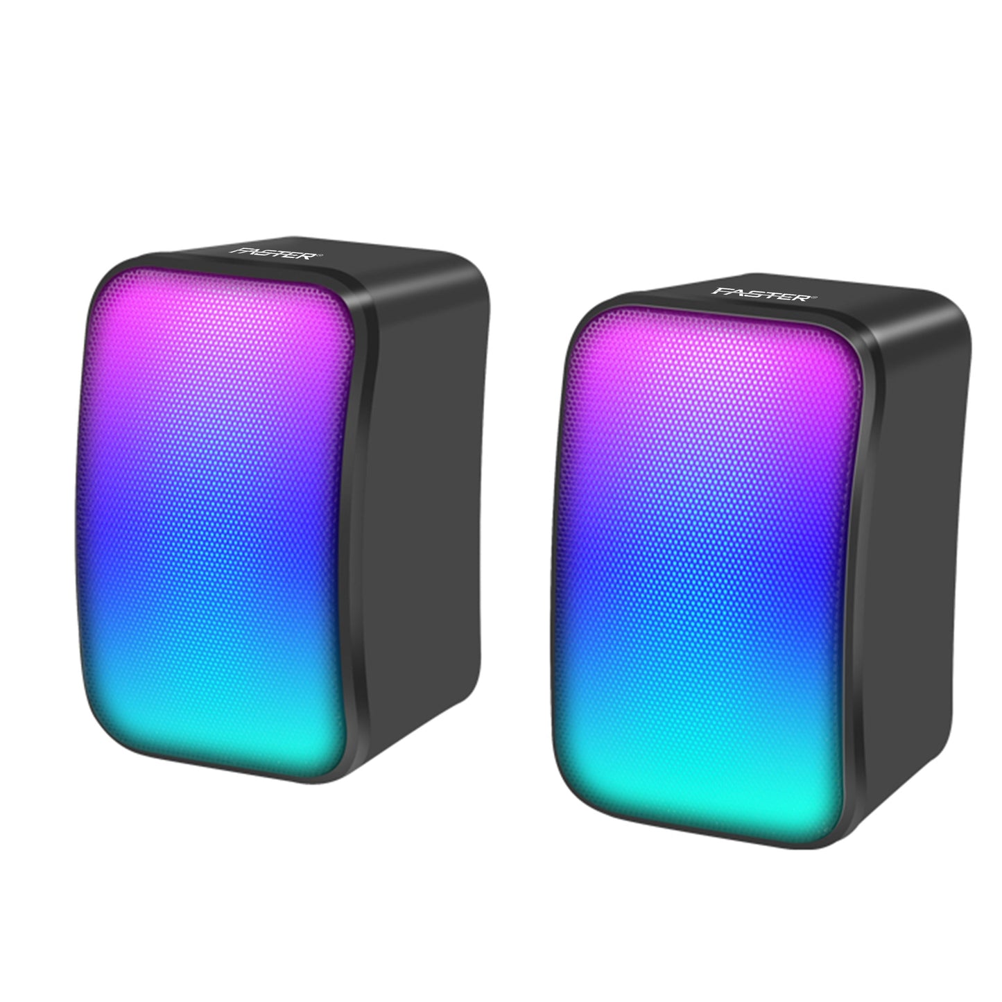 Faster Speaker for PC - Usb 2.0 Speaker, Rgb Mini PC Gaming Speakerd